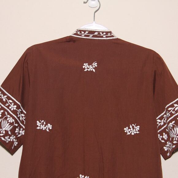 Vintage D'Palms Embroidered Ethnic Style Tunic Top Size 14 Small Flaw - Picture 5 of 11